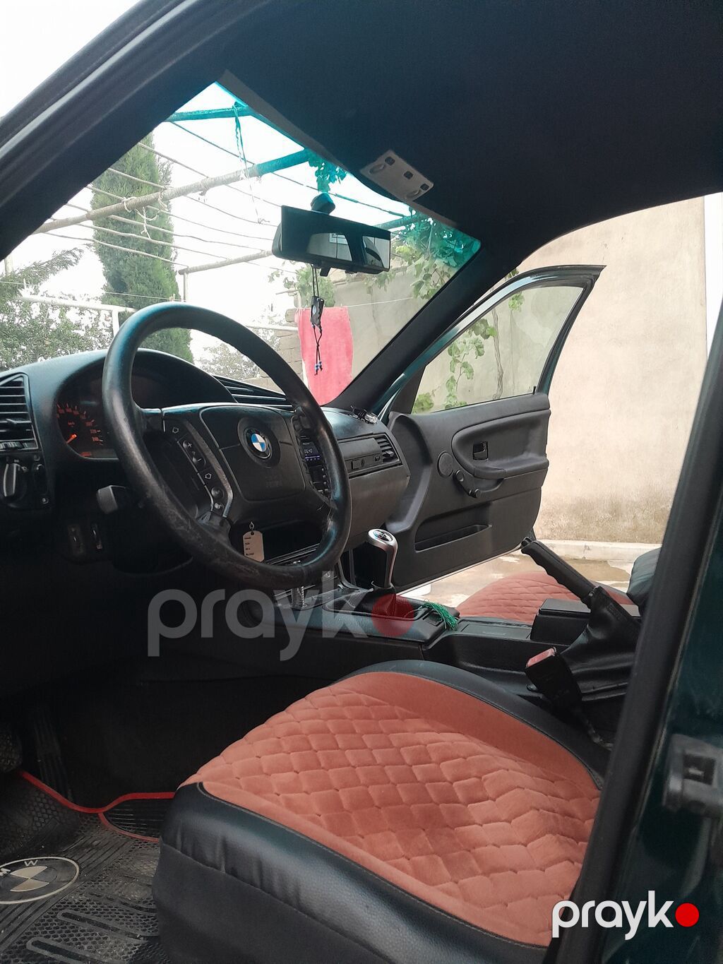 BMW sedan, yaşıl-mavi (tünd petrol) rəng. E36 kuzov. - 4 qapı, salon — Avtomobillər, Digah (7)