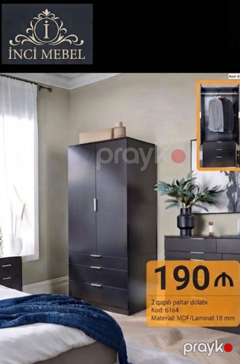 Yeni, 2 qapılı, Siyirməli, Açılan, Düz dolab — Bakı