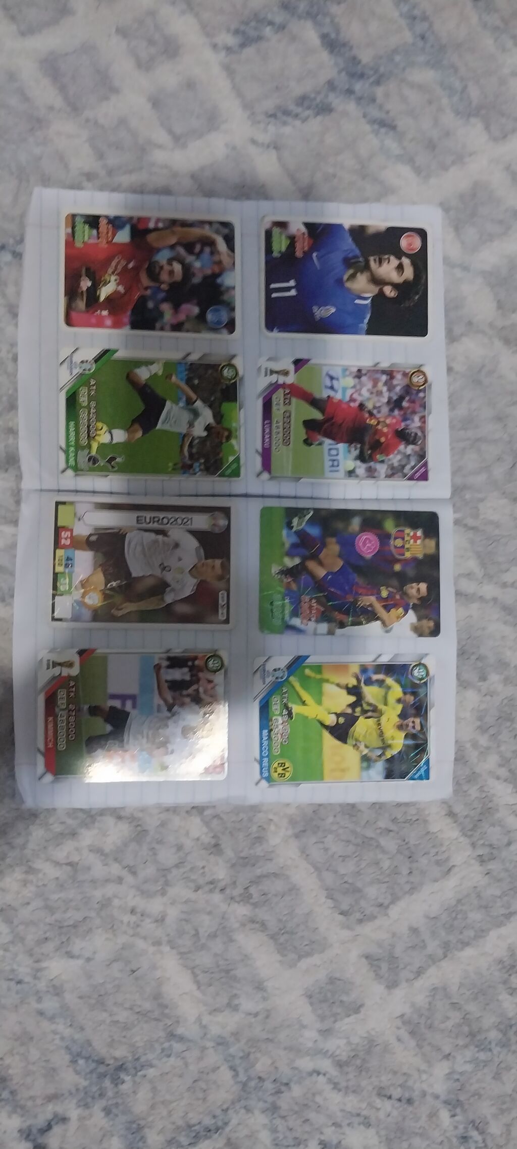 Futbol kolleksiya kartları dəsti - 40 vərəğə yapışdırılmış futbol — Mallar, Bakı (3)