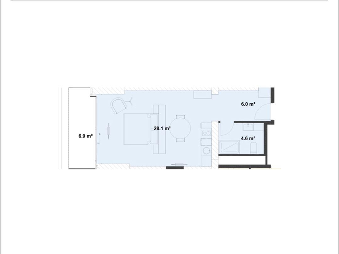 Satılır 1 otaqlı yeni tikili 56.3 m² — Mənzil, Bakı (6)