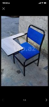 Tələbə üçün yazı masalı oturacaq - Metall karkaslı, möhkəm — METAL STORE MMC