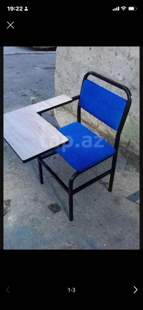 Tələbə üçün yazı masalı oturacaq - Metall karkaslı, möhkəm