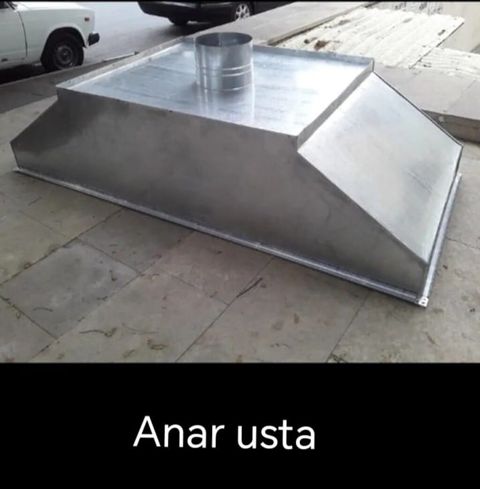Mətbəx üçün sənaye tipli aspirasiya şkafları (havadartma başlıqları)