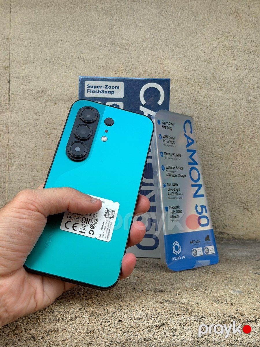 Tecno Camon 50 4G Malachite Green 256GB/12GB — Smartfonlar, Bakı (5)