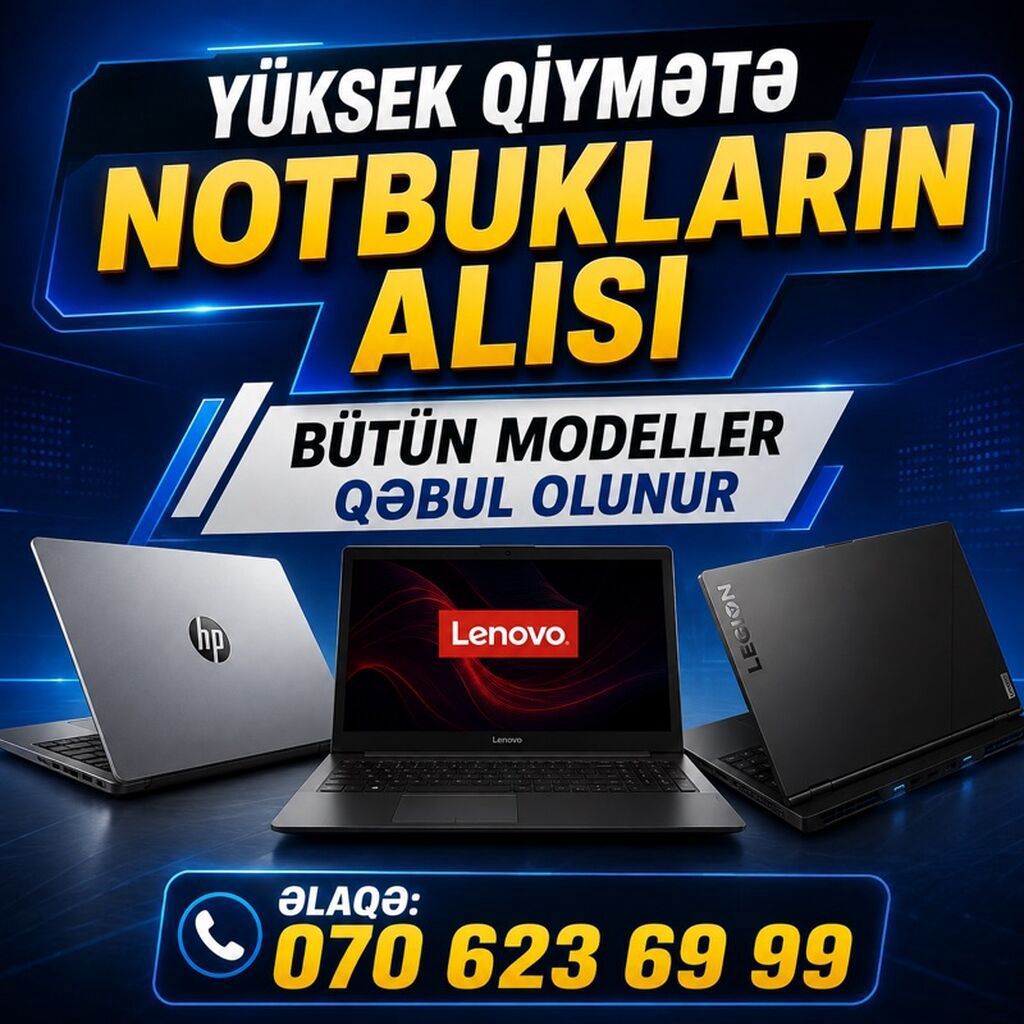 Xidmət: Noutbukların alınması Təsvir: - Yüksək qiymətə noutbukların
