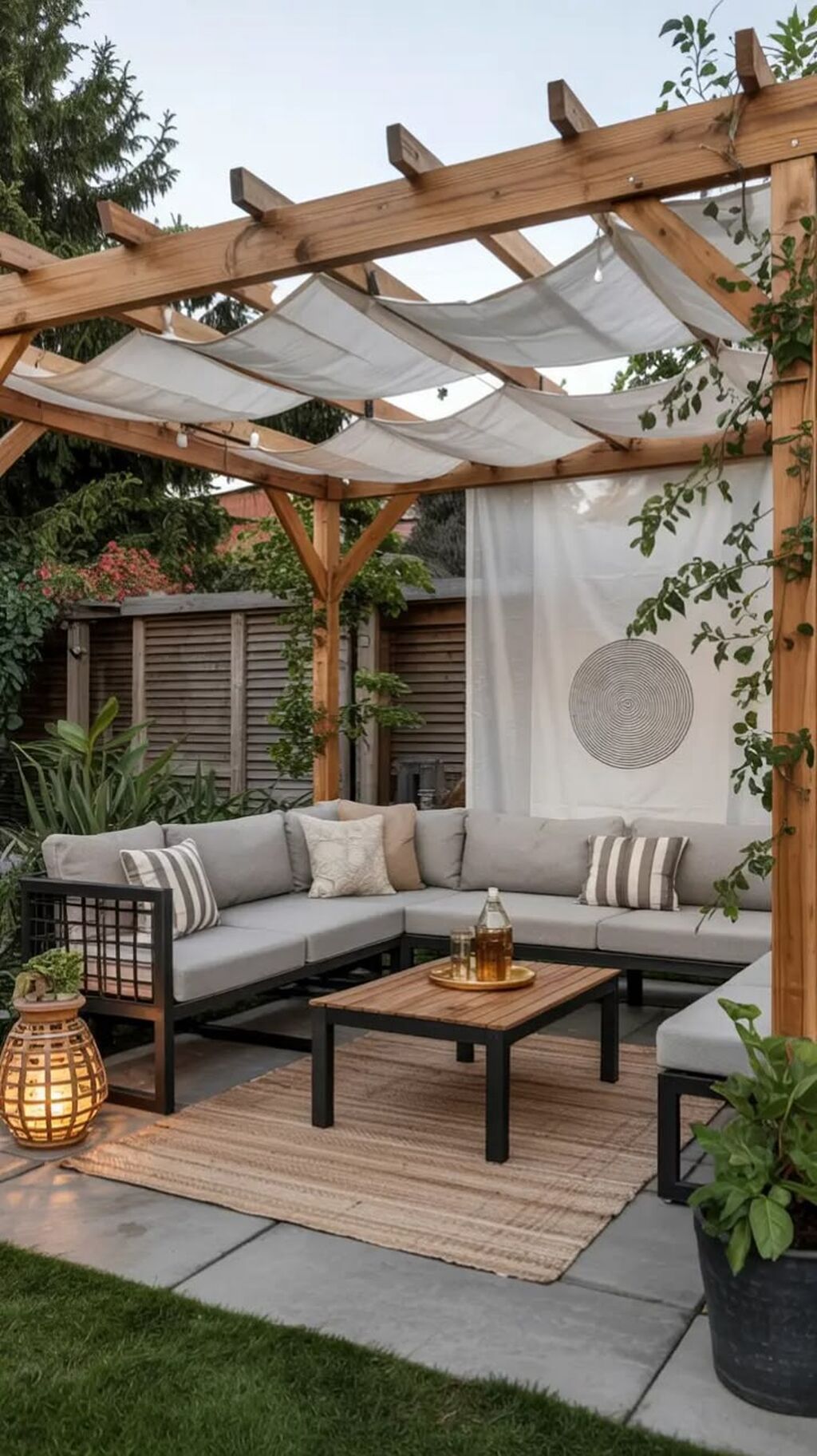 Bağ/pergola qurulumu – taxta konstruksiya və açıq hava istirahət — Mebel, Digah (4)