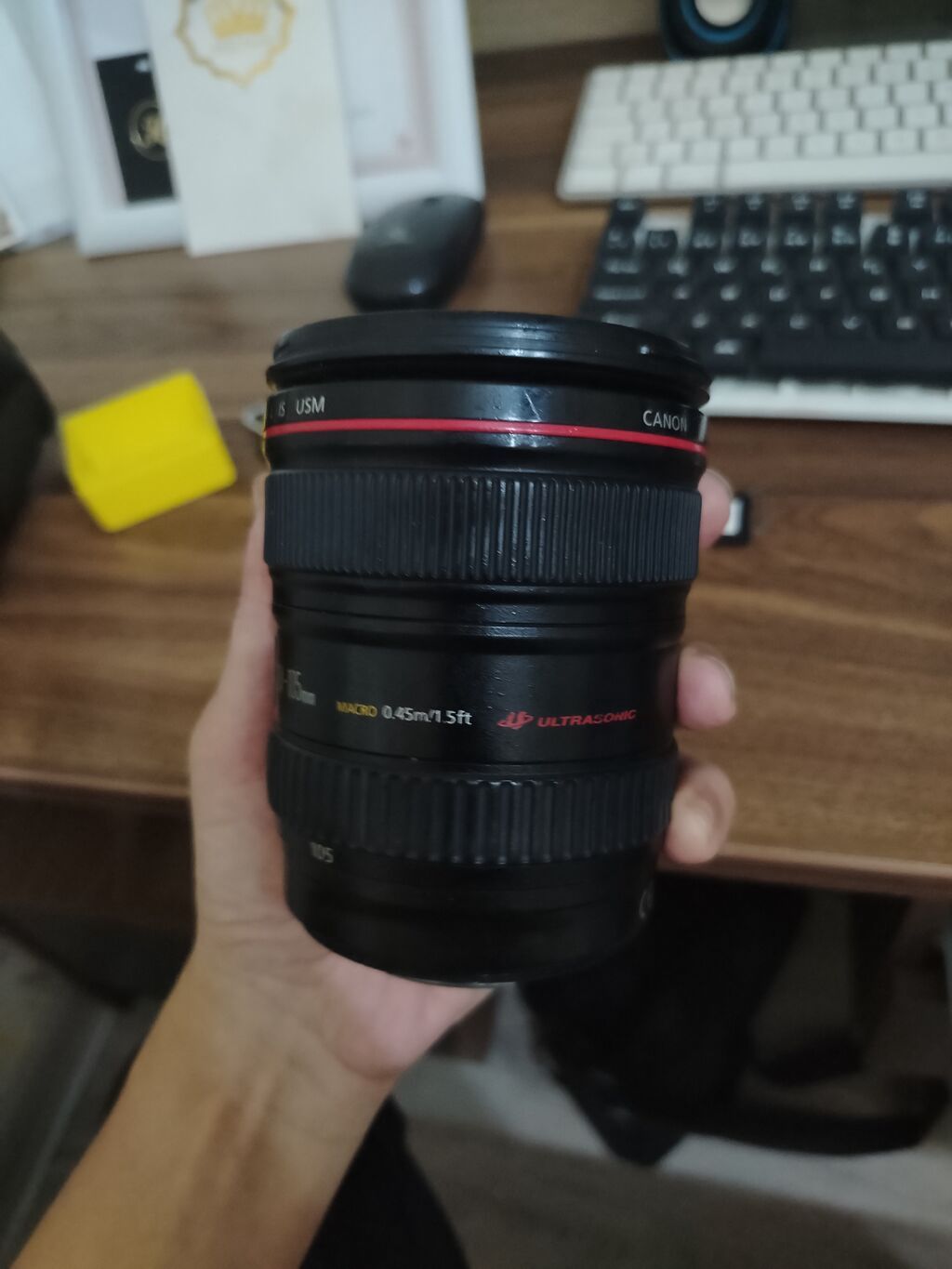 Canon EF 24-105mm f/4 L IS USM zoom obyektiv. Tam kadr (full frame) — Elektronika, Xırdalan (2)