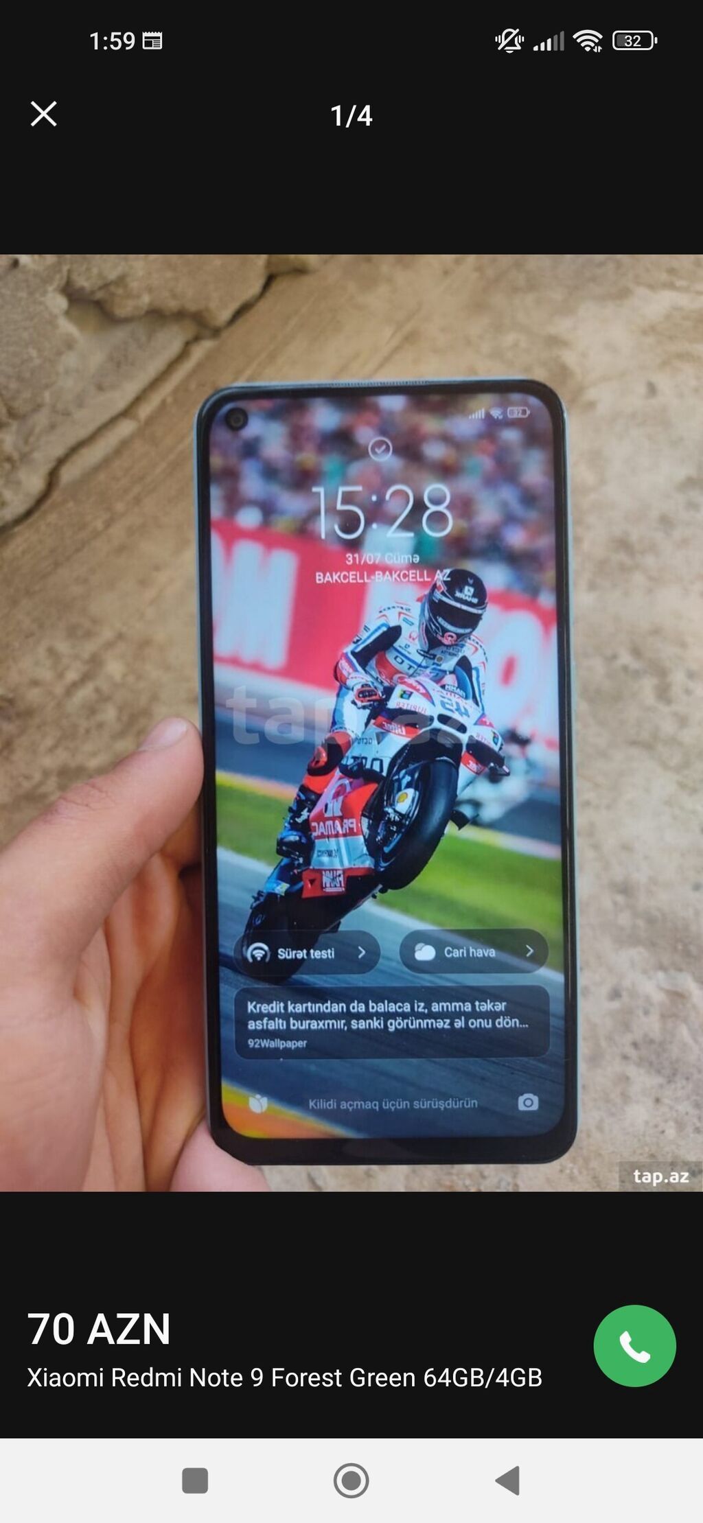 Xiaomi 64 GB, rəng - Yaşıl, İki sim kartlı — Xiaomi, Masazır (4)