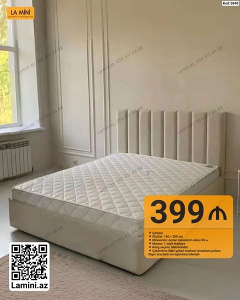 LA MINI çarpayı - Ölçü: 160 × 200 sm - Mexanizm: Açılan saxlama — Lamini Mebel — Beds