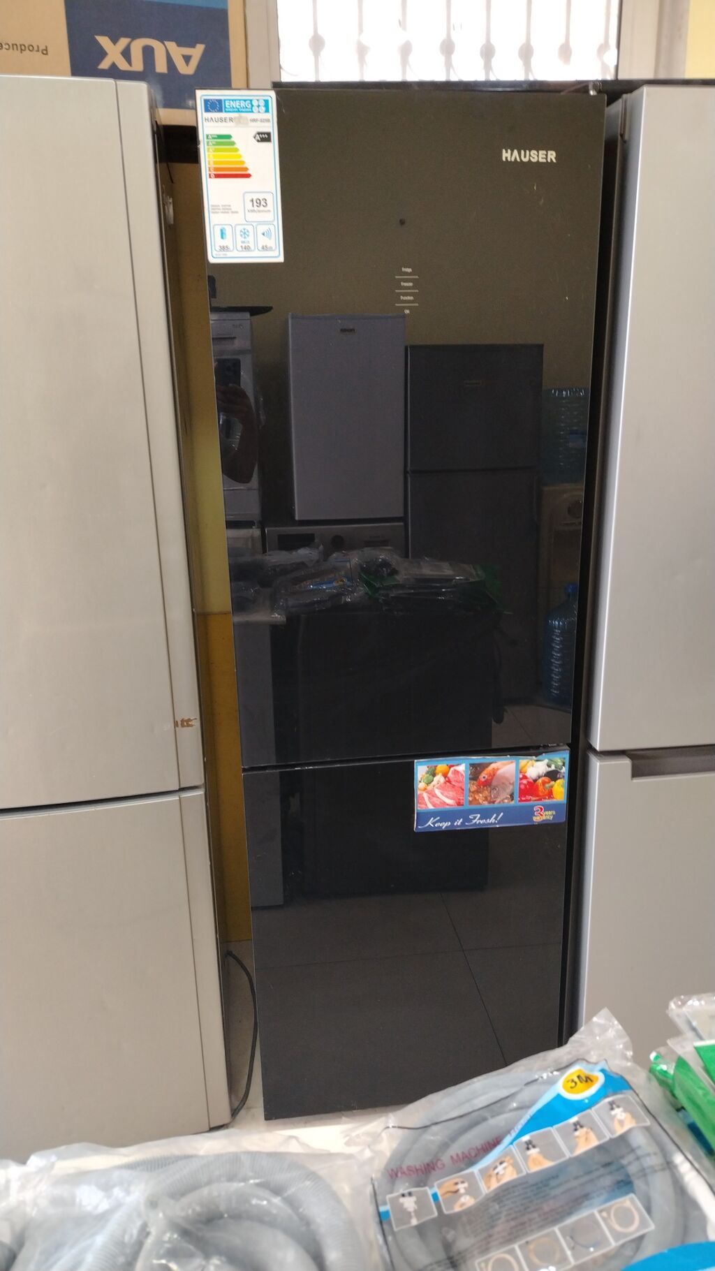 İşlənmiş 2 qapılı Hauser Soyuducu Satılır, rəng - Qara, Təkərli — Soyuducular, Bakı (4)
