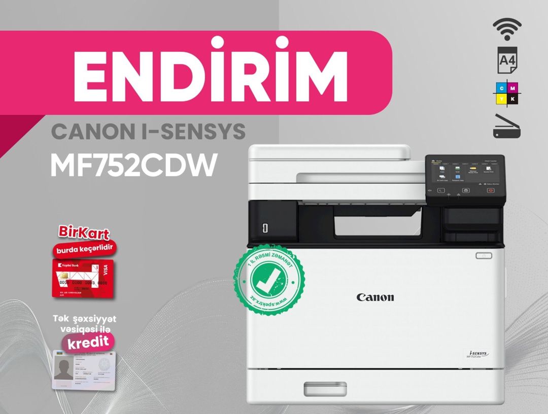 Printer Canon i-SENSYS MF752Cdw (5455C017) — Elektronika, Bakı