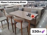 Mətbəx/qonaq otağı üçün dəst: - Düz formalı yemək masası – taxta — Furniture
