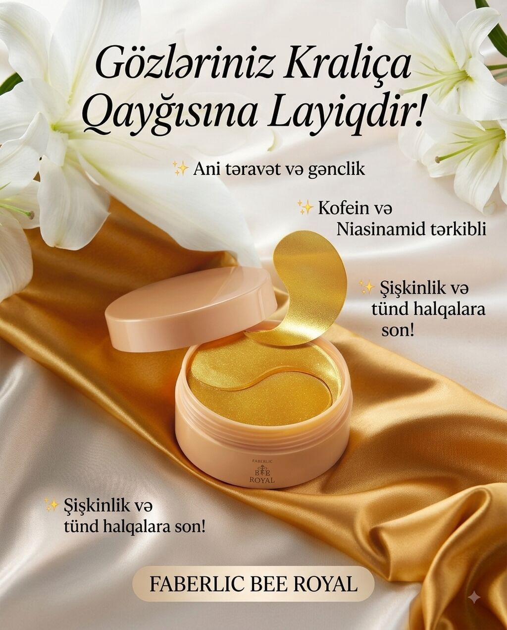 Faberlic Bee Royal gözaltı hidrojel yamaqları - Ani təravət və — Üz qayığı, Digah