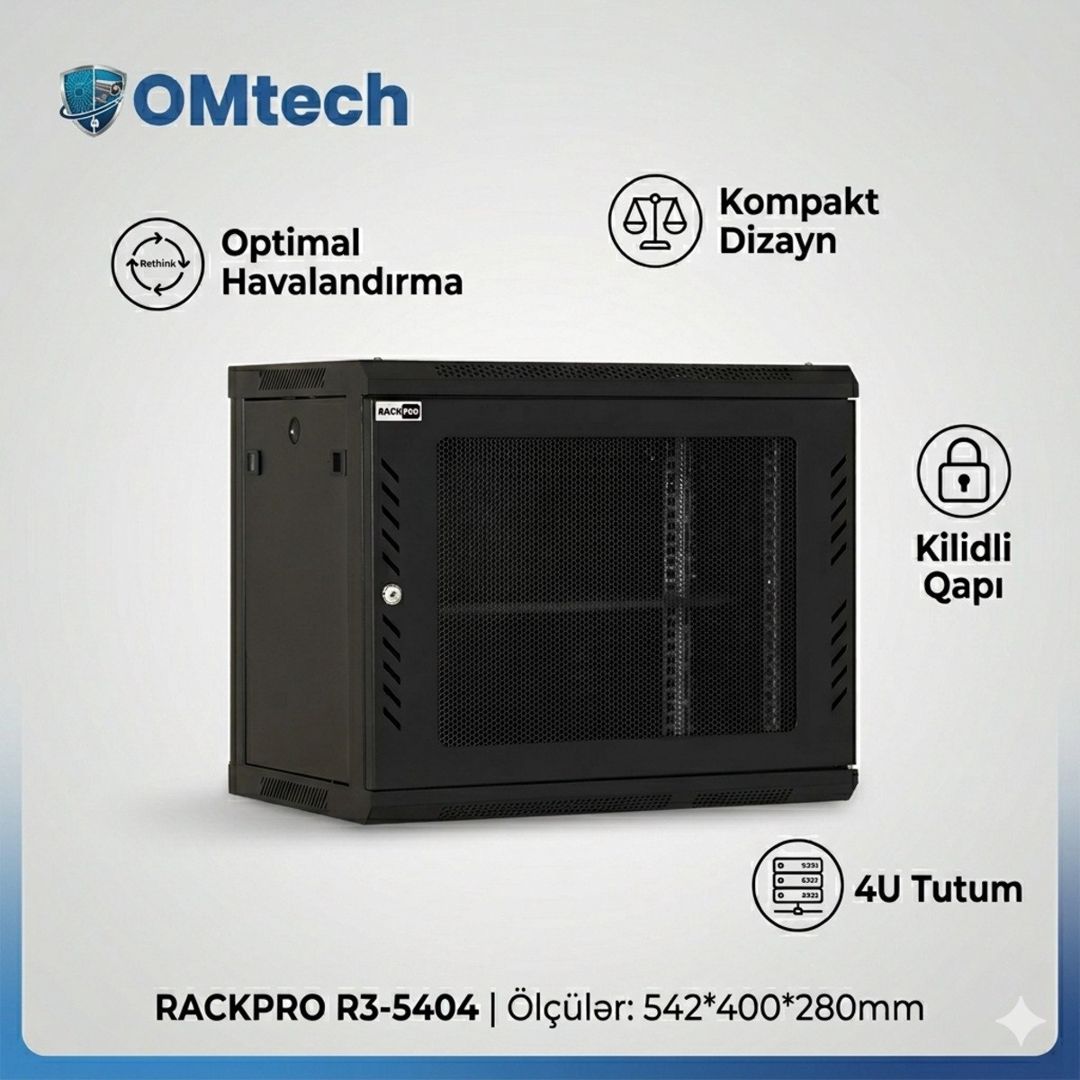 Rack kabin 4U 542*400*280mm — Şəbəkə və server avadanlığı, Bakı