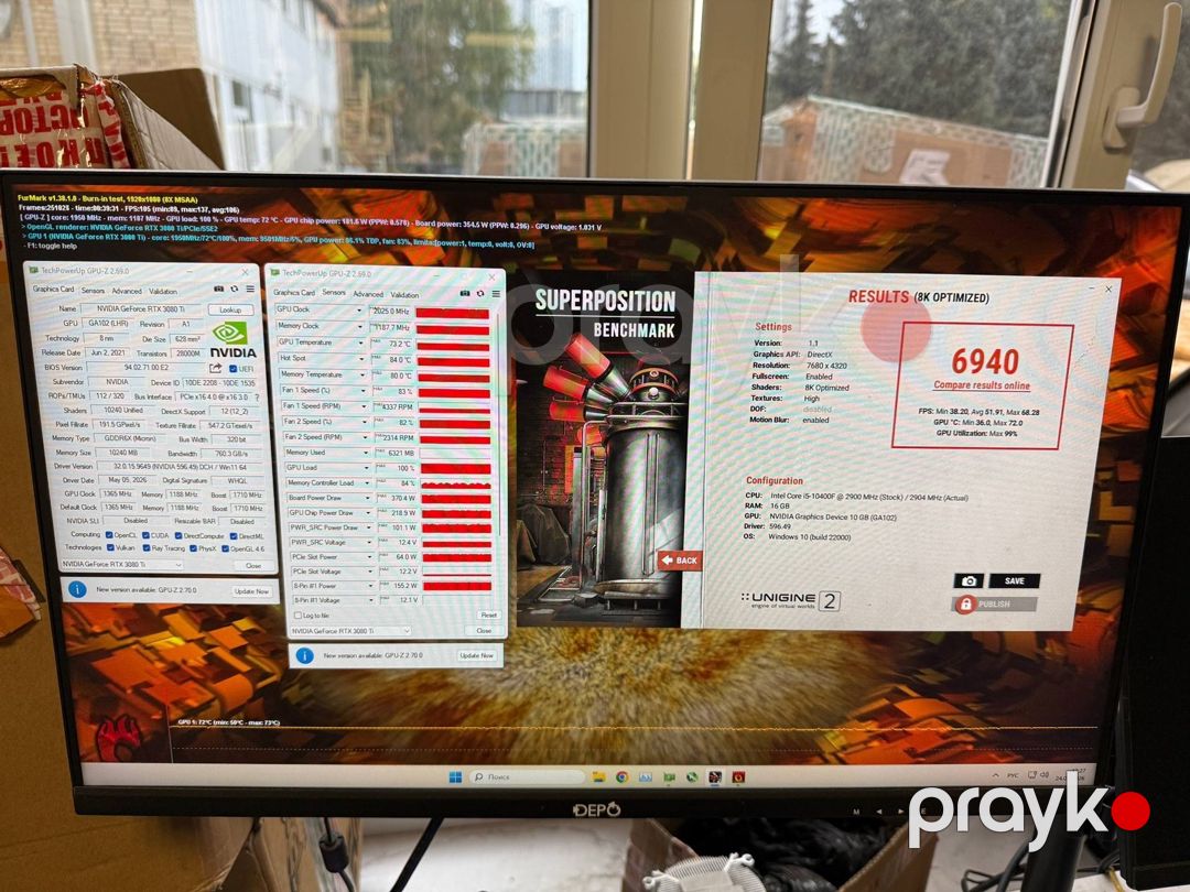 Gigabyte RTX 3080 Ti 10GB Non Rfb rep — Elektronika, Bakı (6)