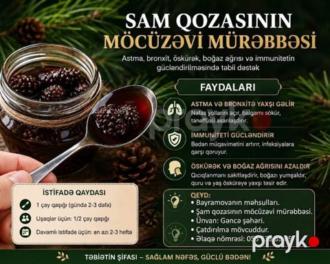 Məhsul: Şam qozasının möcüzəvi mürəbbəsi Təsvir: - Şam qozalarından