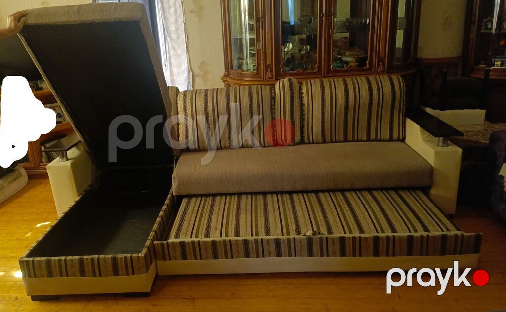 Künc divan, İşlənmiş, Açılan, Bazalı, Parça, Çatdırılma yoxdur — Mebel, Bakı (2)