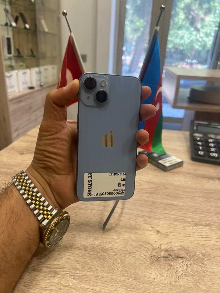 Apple iPhone 14 Blue 128GB/6GB — Smartfonlar, Bakı