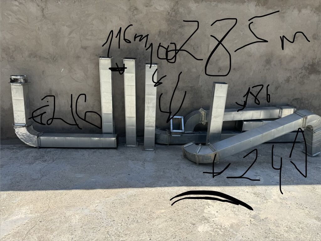 Havalandırma kanal sistemi – sinklənmiş metal (qalınlığı təxmini — Hava kanalları, Digah