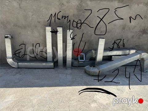 Havalandırma kanal sistemi – sinklənmiş metal (qalınlığı təxmini — Digah