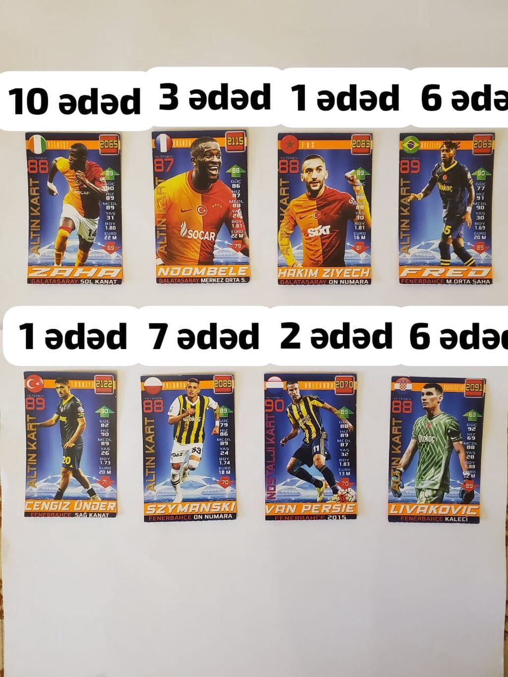 Məhsul: Futbolçu kolleksiya kartları dəsti Təsvir: - Müxtəlif — Mallar, Bakı (8)