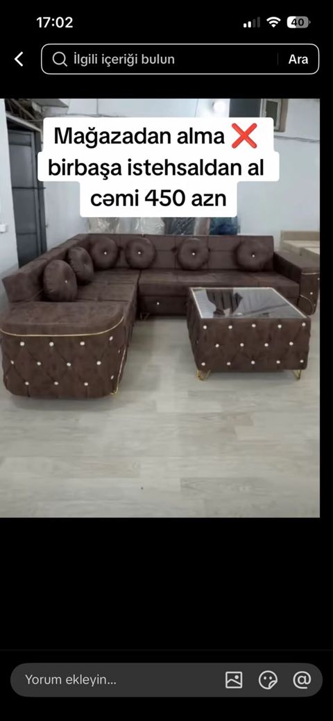 Künc divan dəsti – klassik və rahat dizayn - Künc L-şəkilli divan