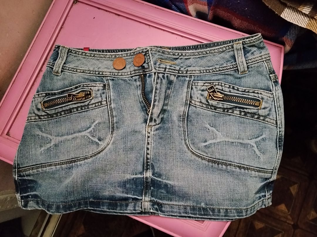Qadın denim mini cəkəti, 28 razmer — Şalvar və şortlar, Bakı (3)