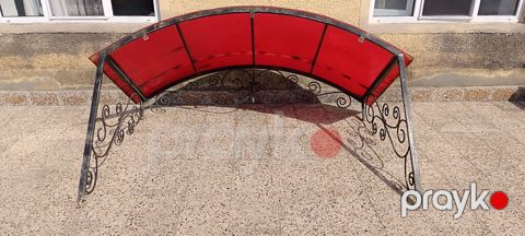 Qapı/pəncərə üstü dekorativ çardaq (vizor) - Material: metal karkas — Lənkəran