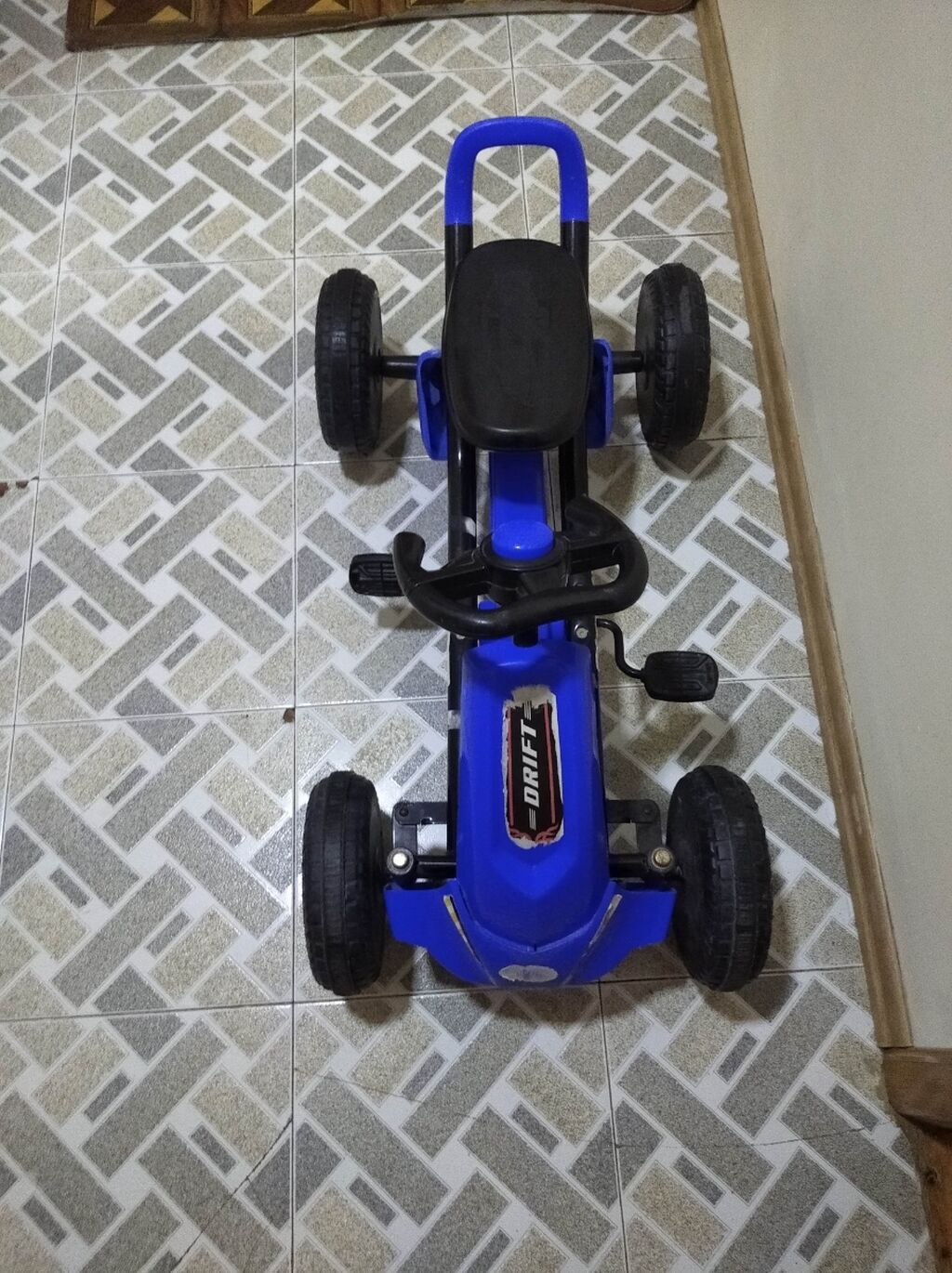 Uşaq pedallı go-kart maşını — mavi, 4 təkərli, stabil — Uşaq nəqliyyatı, Bakı (3)