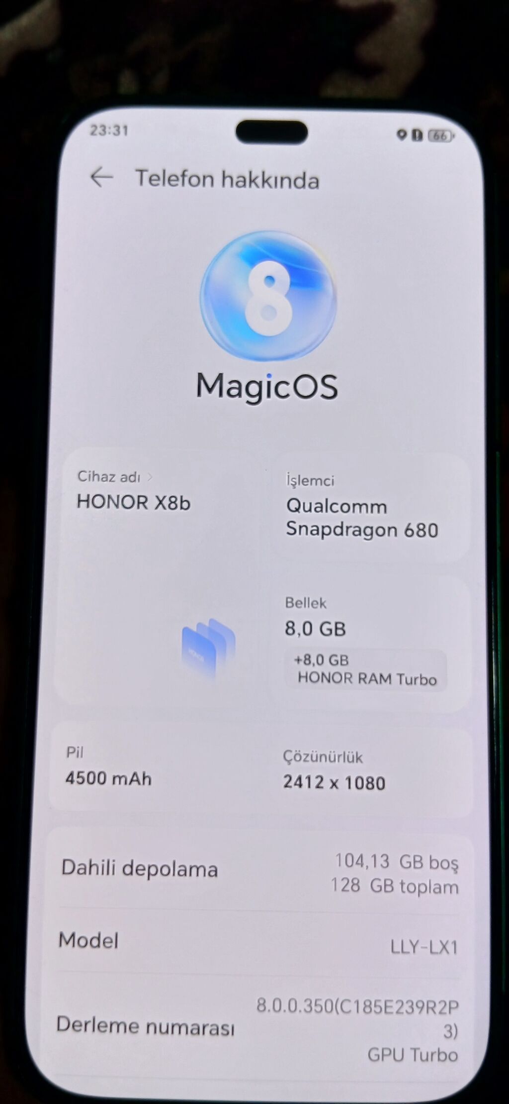 Honor X8b, 128 GB, rəng - Yaşıl — Honor, Tərtər (2)
