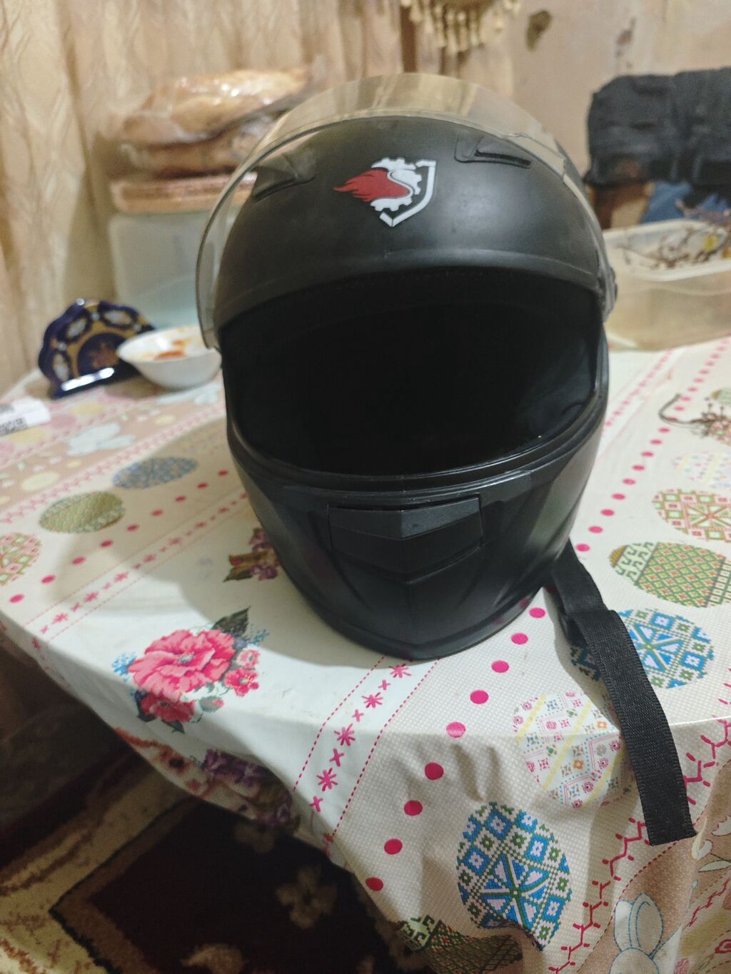 Tam üzlü motosiklet dəbilqəsi XL - mat qara — Motosiklet geyimi, Bakı (4)