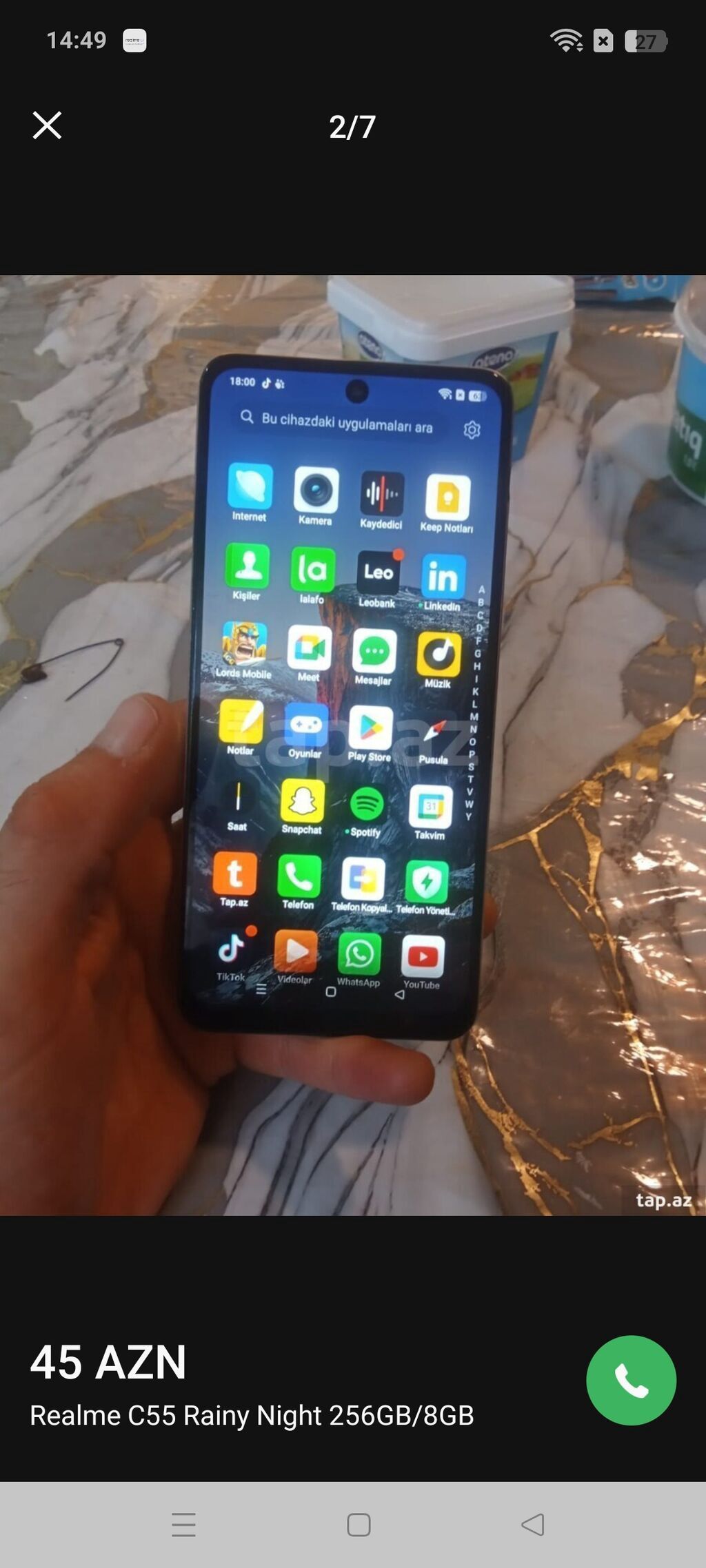 Realme C55, 256 GB, rəng - Gümüşü, Sensor — Realme, Saray (4)