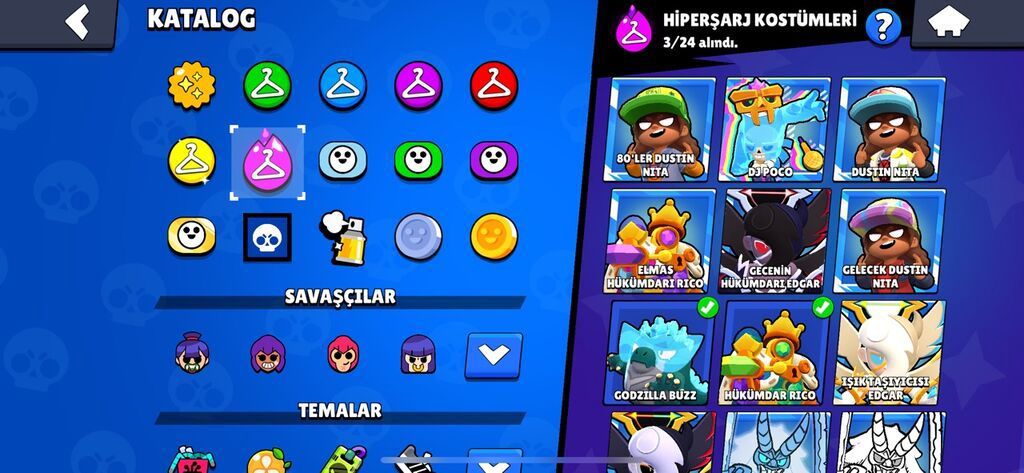 Brawl Stars hesabı – yüksək səviyyəli və tam kolleksiya - Kupa: 103 — Mallar, Şəki (9)