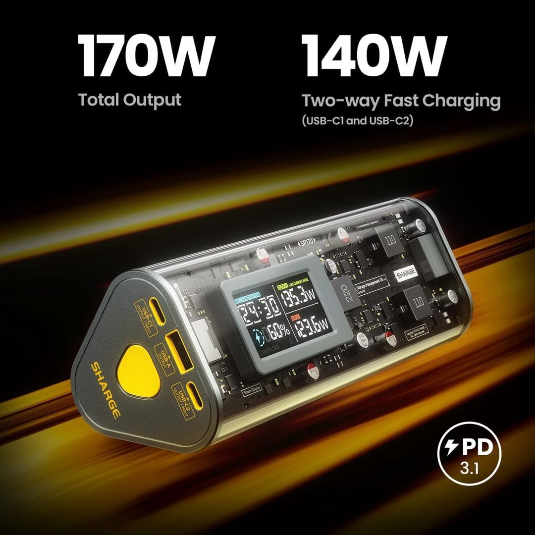 SHARGEEK 170 Power Bank (140W / 24.000mAh) — Elektronika, Bakı (6)