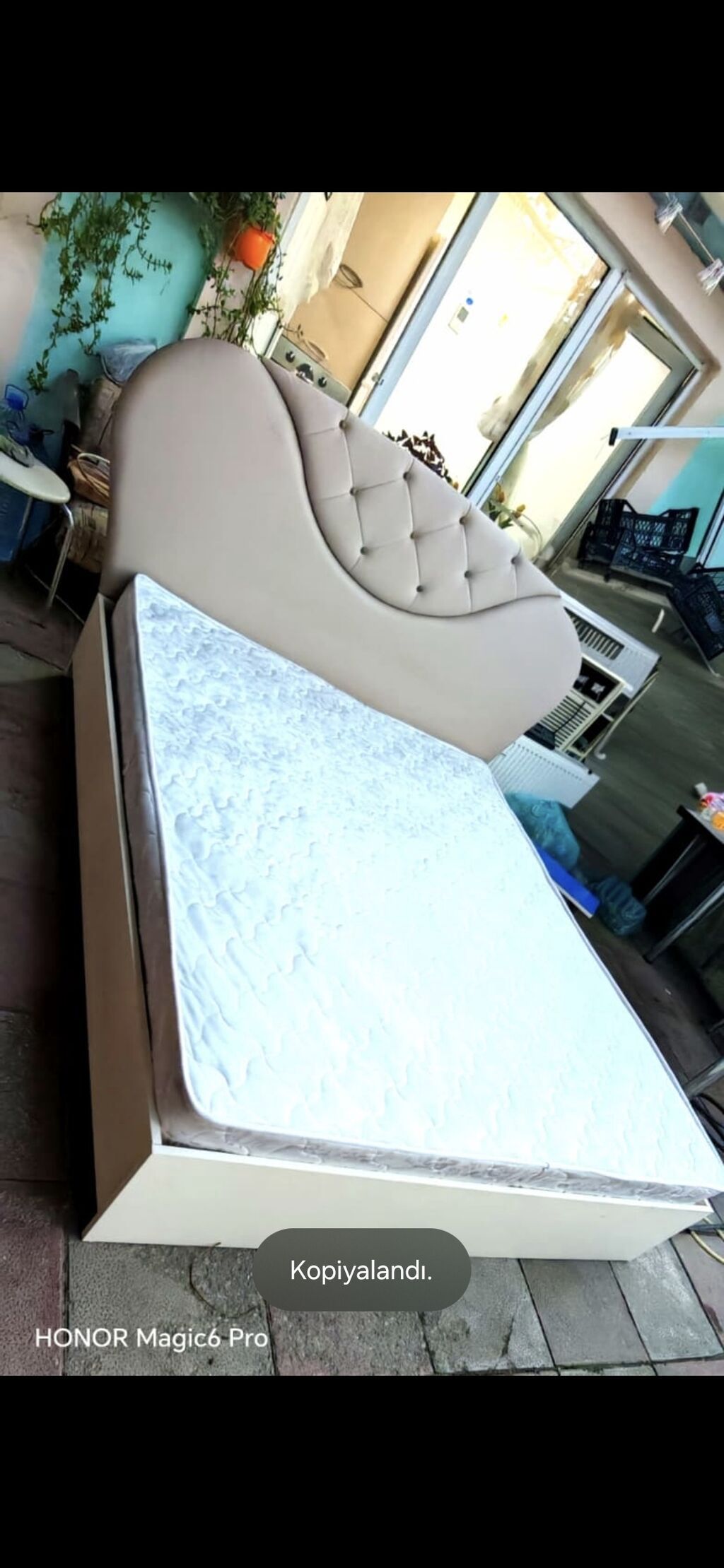 Taxt – ölçü 200×160 sm. - Yumşaq başlıq: dalğavari dizayn, kapitone — Mebel, Bakı