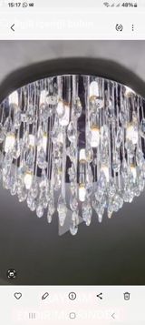 Led Çılçıraq, 4 və daha çox lampa, Xrustal — İşıqlandırma
