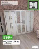 6 qapılı paltar dolabı Ölçü: 47×200×240 sm Material: 18 mm laminat — Furniture