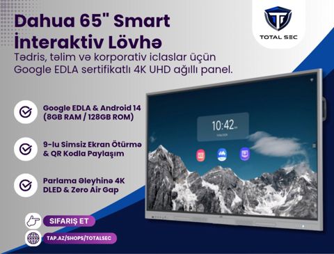 Dahua 65" Smart İnteraktiv Lövhə (DHI-LPH65-ST430) — Bakı
