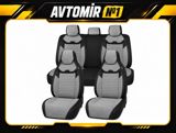 Universal avtomobil oturacaq üzlüyü – boz dəri və kətan — Запчасти и аксессуары