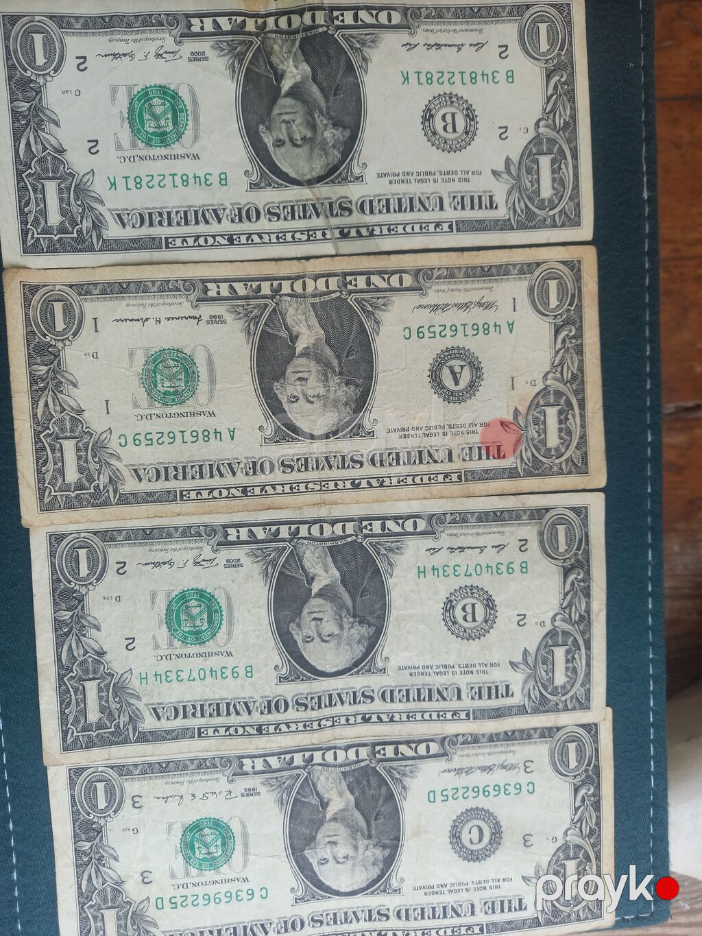 ABŞ 1 dollar kağız pulları – 4 ədəd kolleksiya dəsti Məzmun: - — Mallar, Bakı (7)