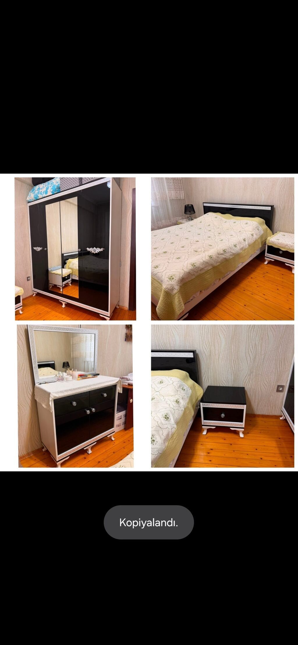 Yataq otağı dəsti satılır Qiyməti- 400 azn. Embawood-dan alınıb. Çox