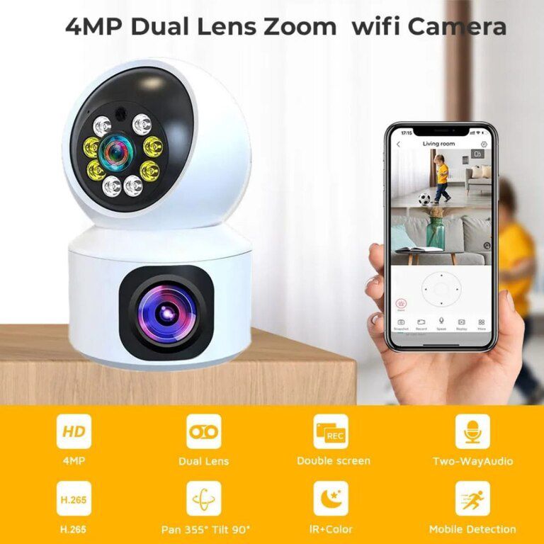 Wi-Fi PTZ kamera 360°FHD 3MP/2K+64GB — Təhlükəsizlik sistemləri, Bakı