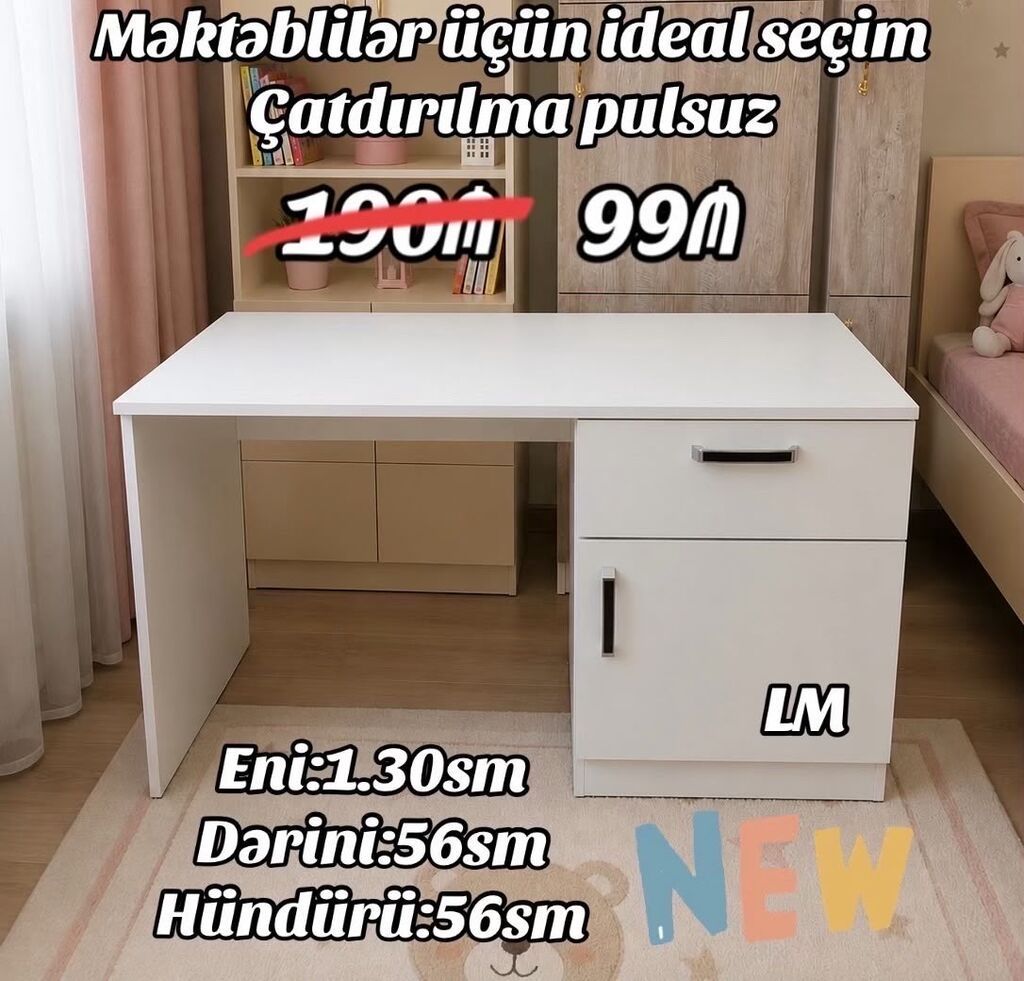 *Yazı masası / iş masası* _*ENDİRİMLƏ*_ Qiymət : *99₼* ➡️Məhsul