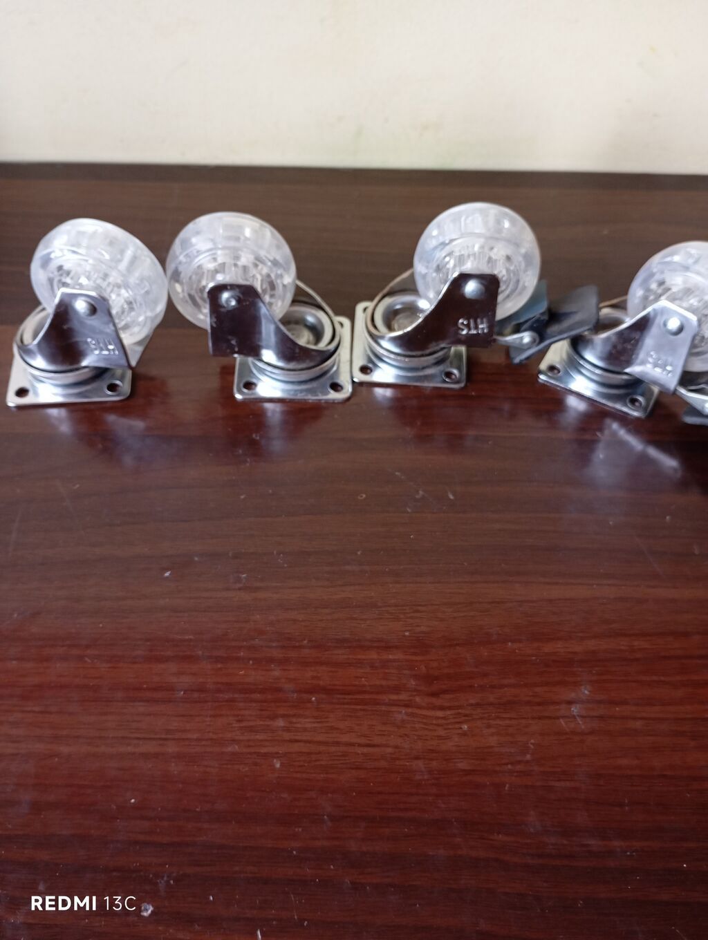 Mebel təkərləri dəsti – 4 ədəd - Material: metal korpus, şəffaf — Mallar, Bakı (3)