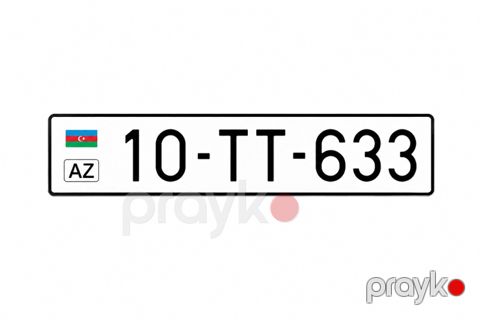 Avtomobil qeydiyyat nişanı - 10-TT-633 — Bakı
