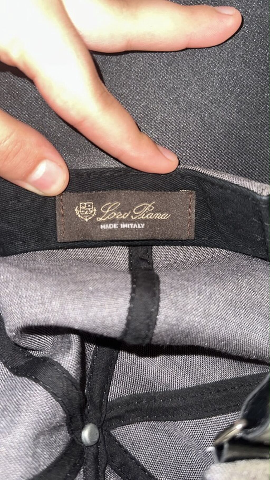 Loro Piana kepkasi tam original - Rəng: boz - Material: təbii toxuma — Baş geyimi, Bakı (2)