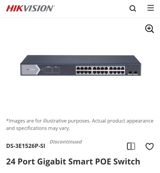 Hikvision DS-3E1526P-SI – 24 Port Gigabit Smart PoE Switch — Elektronika
