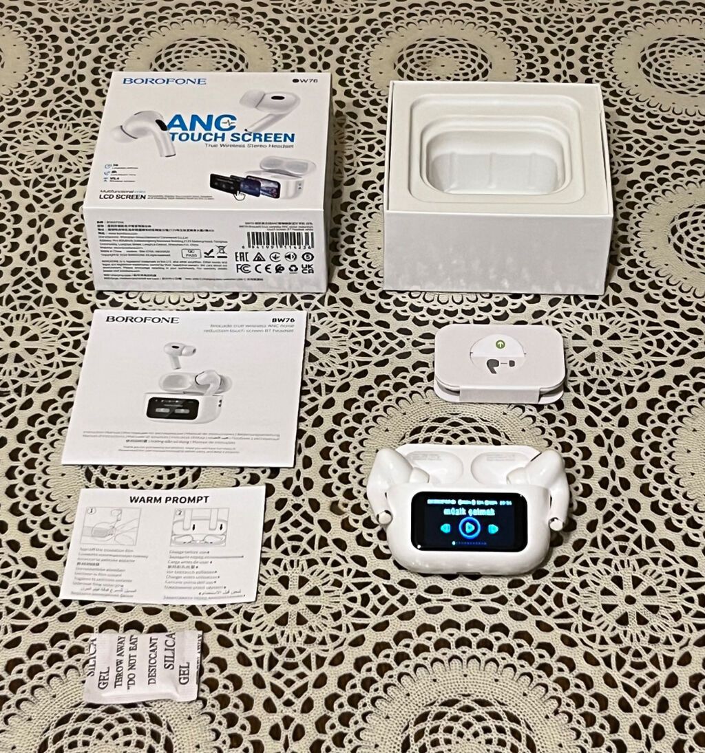 İşlənmiş Simsiz (Bluetooth) Qulaqcıqlar, Borofone, rəng - Ağ — Qulaqcıqlar, Bakı (2)