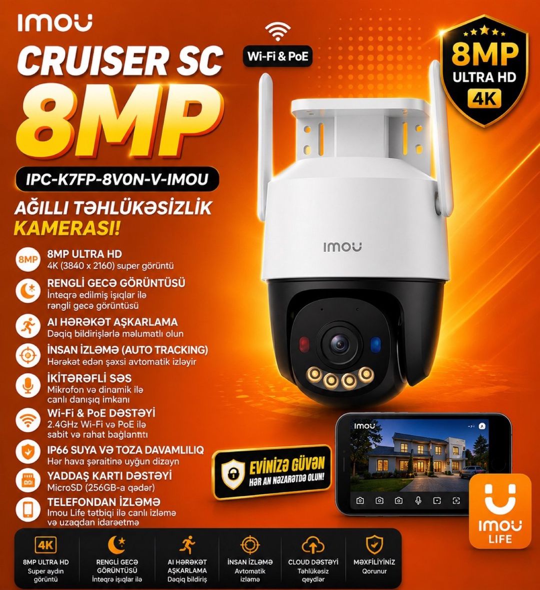 Wifi kamera — Təhlükəsizlik sistemləri, Bakı (6)