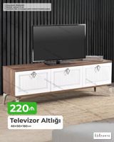 Televizor altlığı Ölçülər: 40 × 50 × 180 sm Material: 18 mm laminat — Mebel